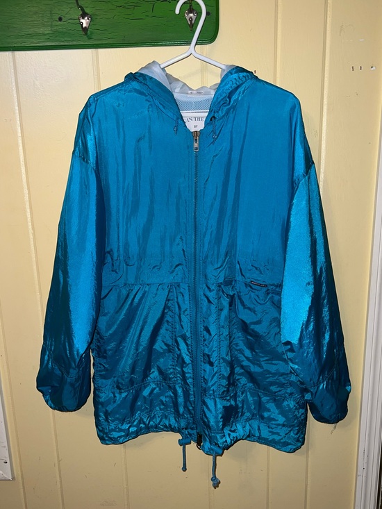 Mighty Mac Other - Mighty Mac Blue Nylon Outdoor Hooded Retro Windbreaker Rain Jacket 90’s Size L